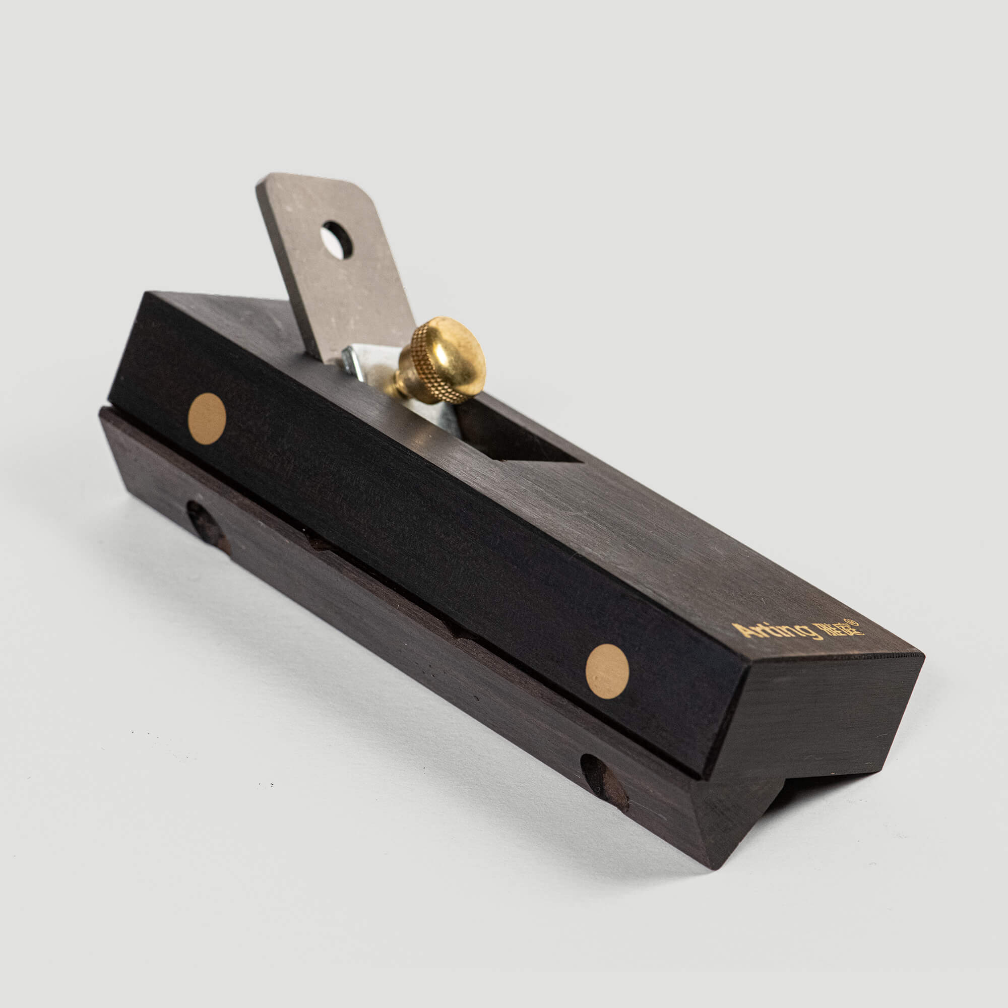 雅庭®黑檀木可调式60度工具手推刨 - 图片 2