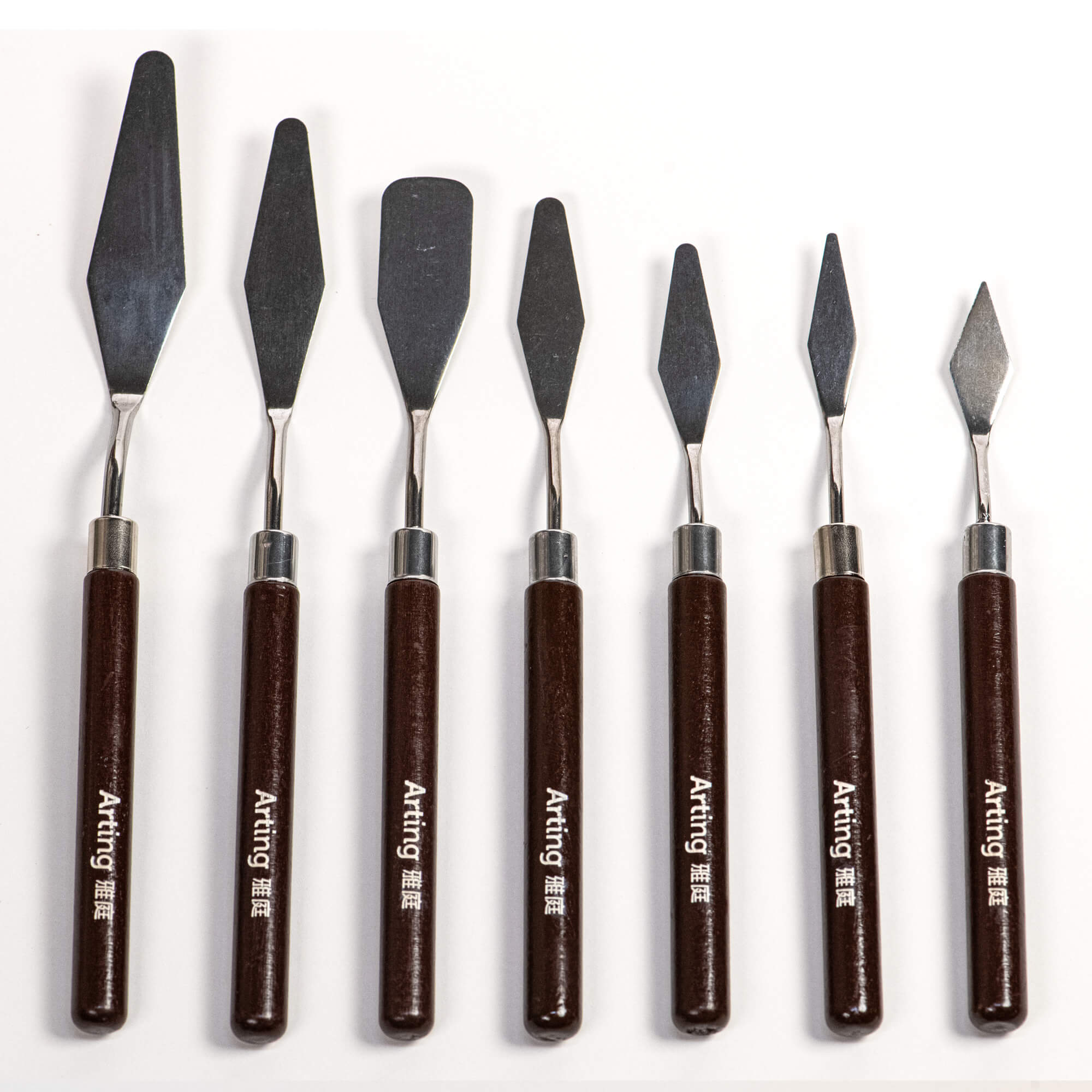 雅庭®红木油画刮刀套装