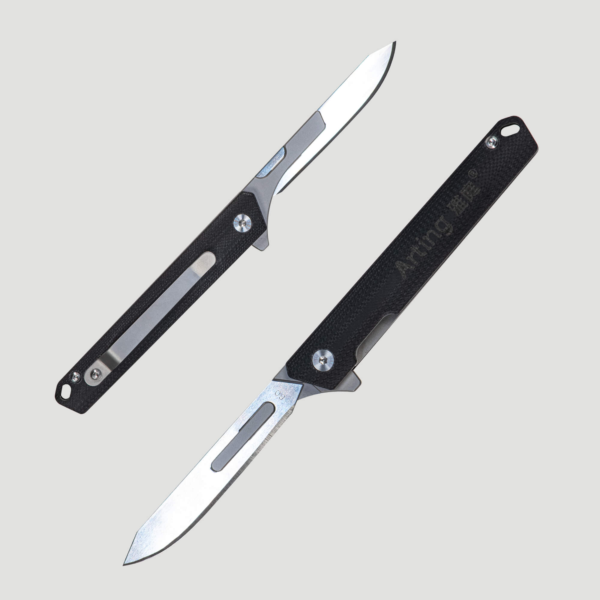 雅庭®碳纤维美工刀便携裁纸刀手术刀